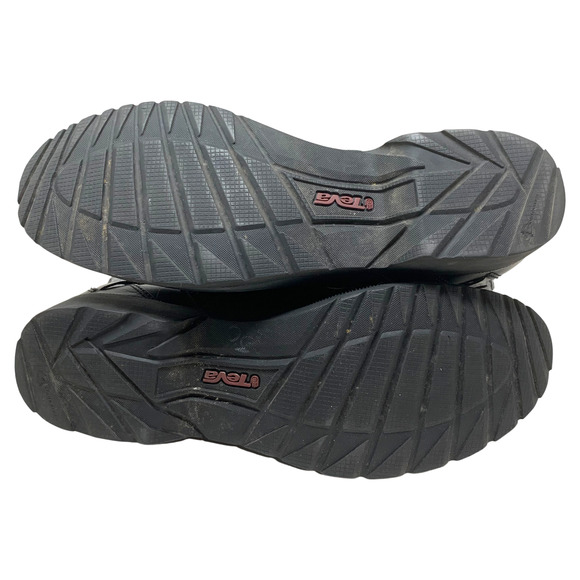 Teva De La Vina Boots Black Waterproof Leather Gray Wool Women's Sz 10 1005514 - Picture 10 of 10